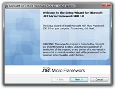 Microsoft .NET Micro Framework SDK 3.0 - Setup Wizard